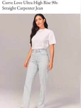 Curve Love Ultra High Rise 90s Straight Carpenter Abercrombie & Fitch Jean